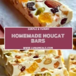 Homemade Nougat Bars Pin 1