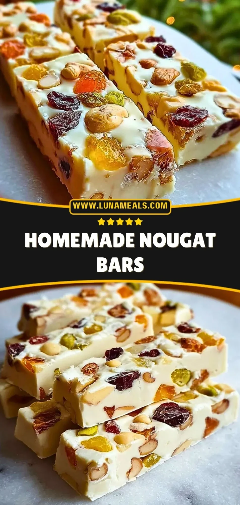 Homemade Nougat Bars Pin 2