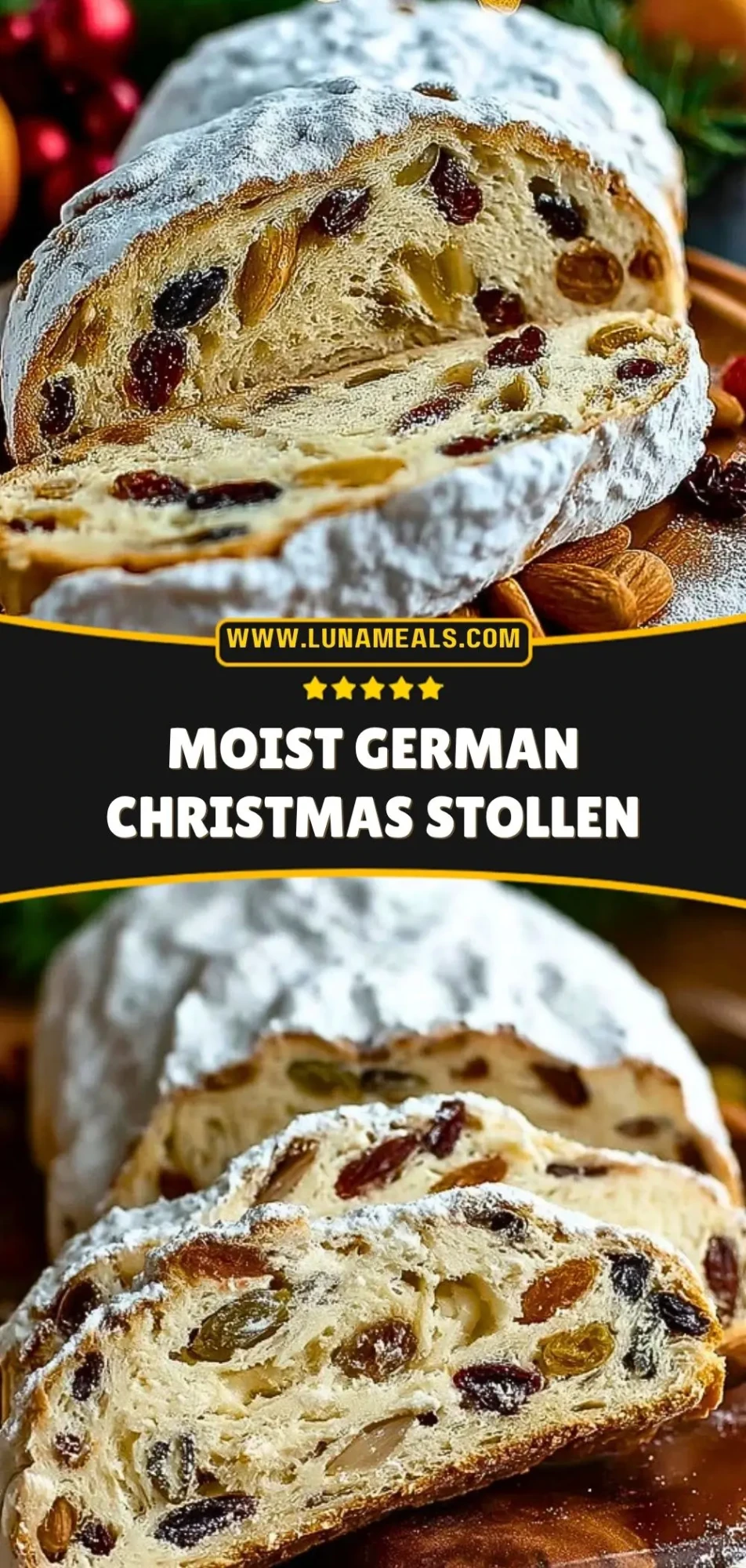 Moist German Christmas Stollen Pin 2