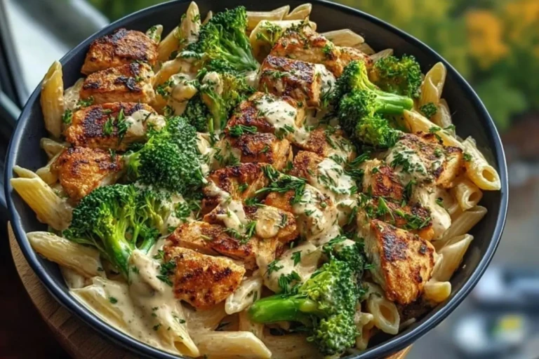 One Pot Cajun Chicken and Broccoli Alfredo Bowl 1