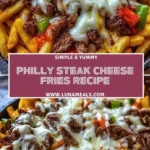 Philly Steak Cheese Fries Recipe Pin 1