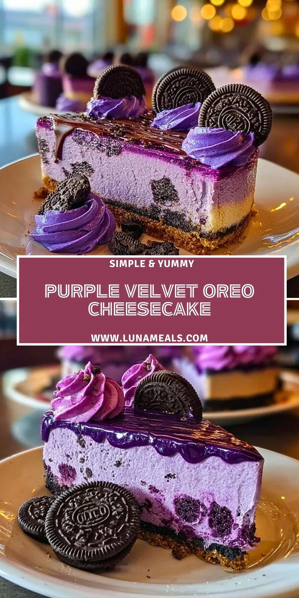 Purple Velvet Oreo Cheesecake Pin 1