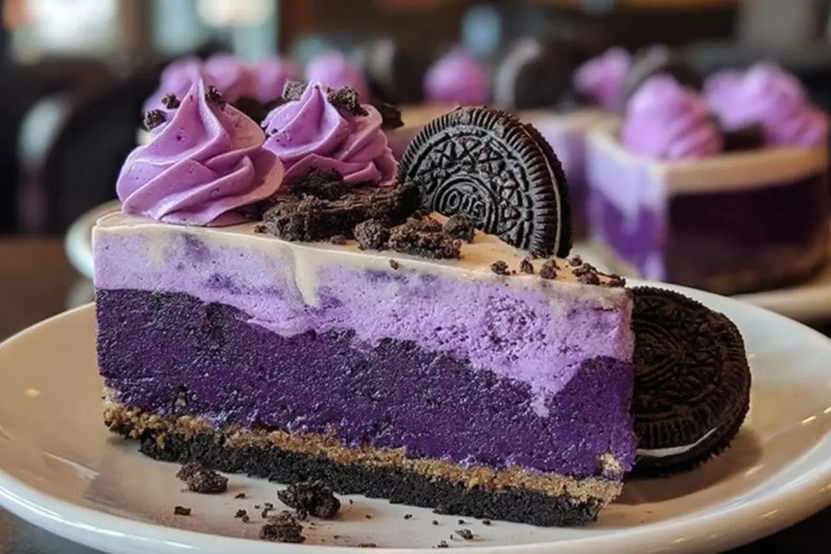Purple Velvet Oreo Cheesecake