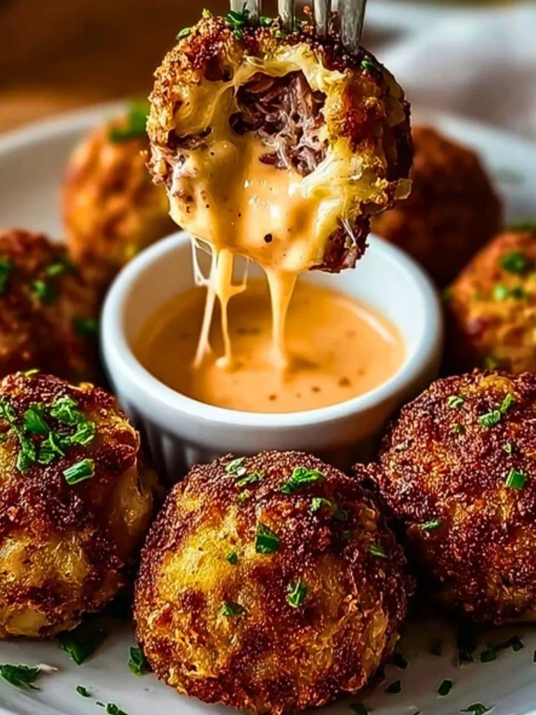 Reuben Balls with Spicy Thousand Island Dipping Sauce (1)