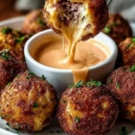 Reuben Balls with Spicy Thousand Island Dipping Sauce