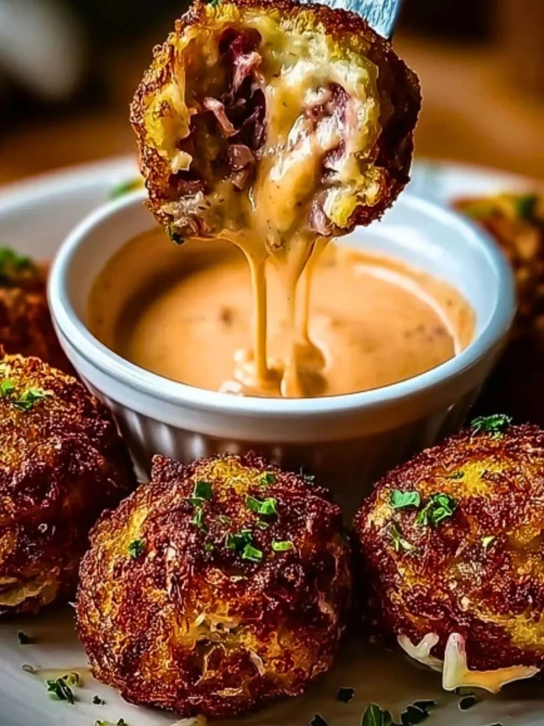 Reuben Balls with Spicy Thousand Island Dipping Sauce (2)
