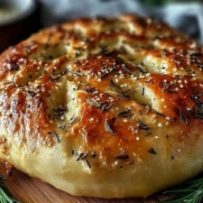 Rustic No Knead Rosemary Garlic Bread Recipe