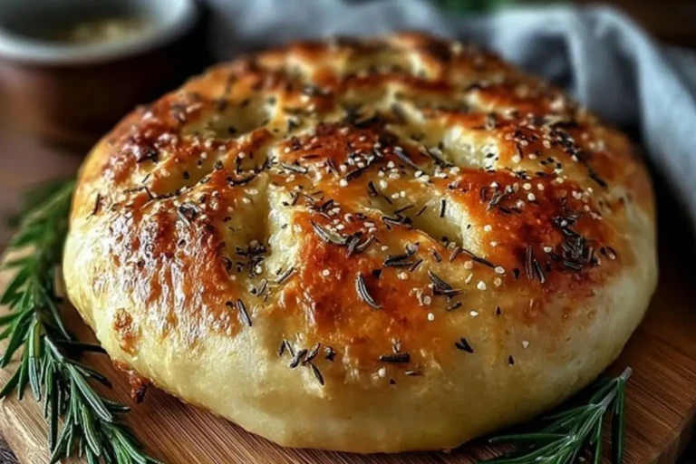Rustic No Knead Rosemary Garlic Bread Recipe 1