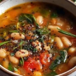 Rustic Tuscan Bean Soup with Fresh Herbs 1