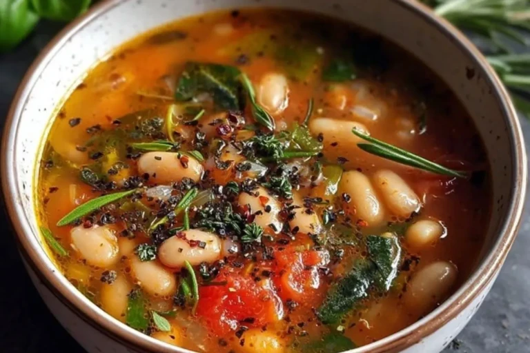 Rustic Tuscan Bean Soup with Fresh Herbs 1