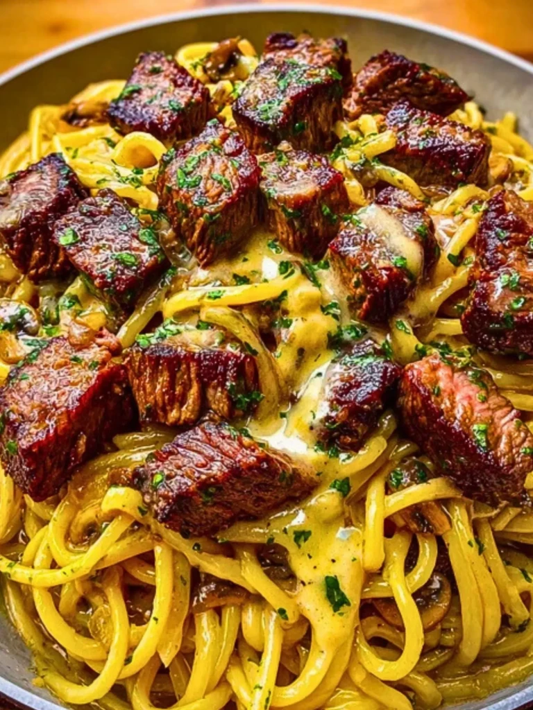 Savory Beef Linguine with Velvety Garlic Butter Sauce 2