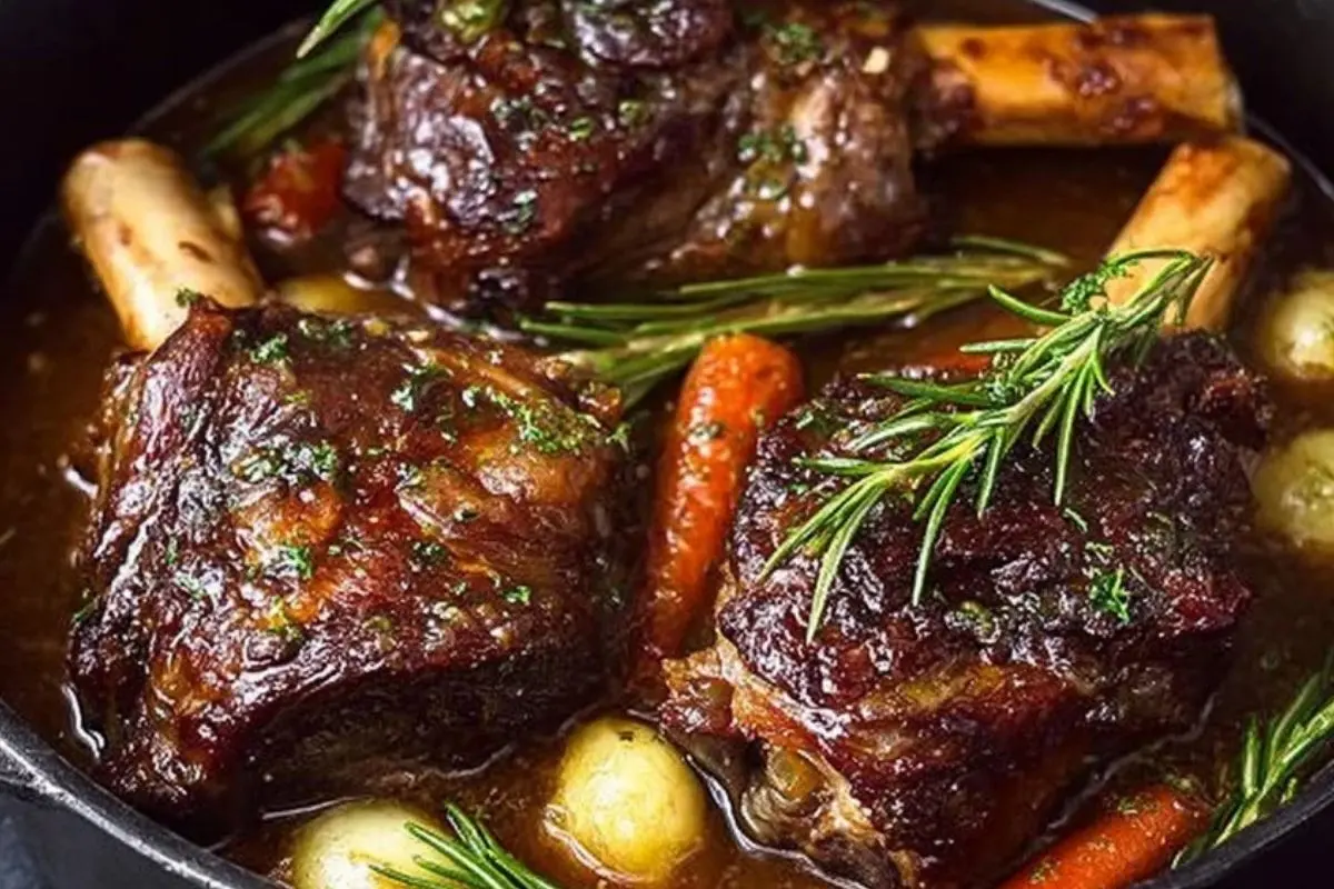 Slow-Cooked Lamb Shanks with Herb Gravy 1