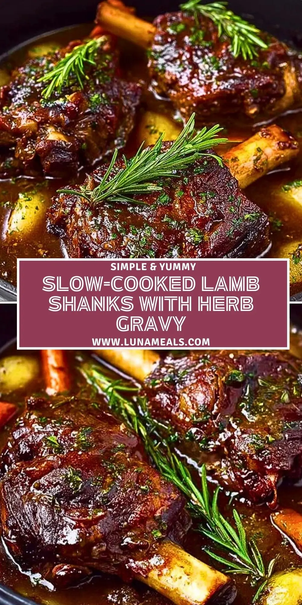 Slow-Cooked Lamb Shanks with Herb Gravy Pin 1