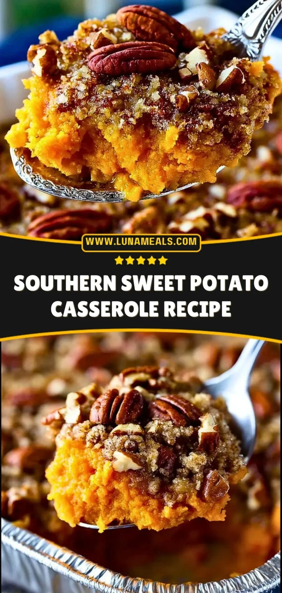 Southern Sweet Potato Casserole Recipe Pin 2