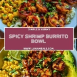 Spicy Shrimp Burrito Bowl Pin 1