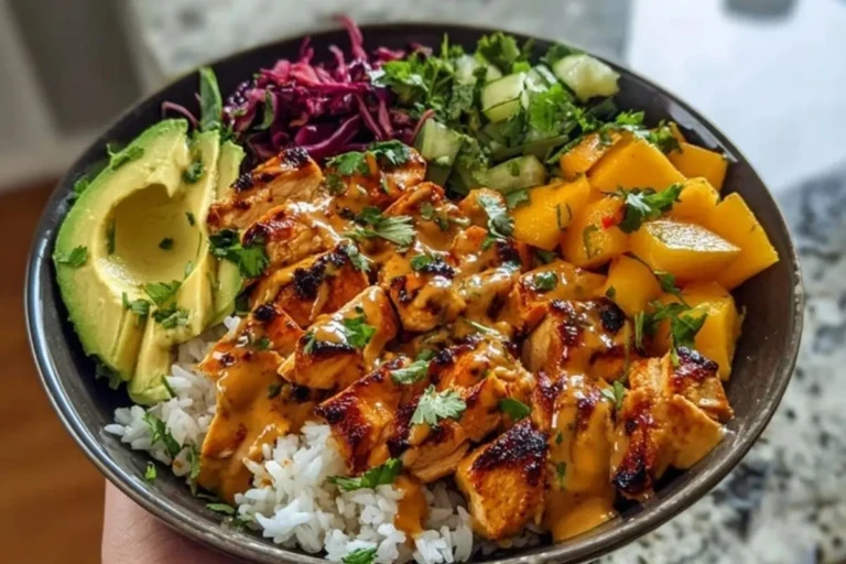 Spicy Thai Peanut Chicken Bowl 1