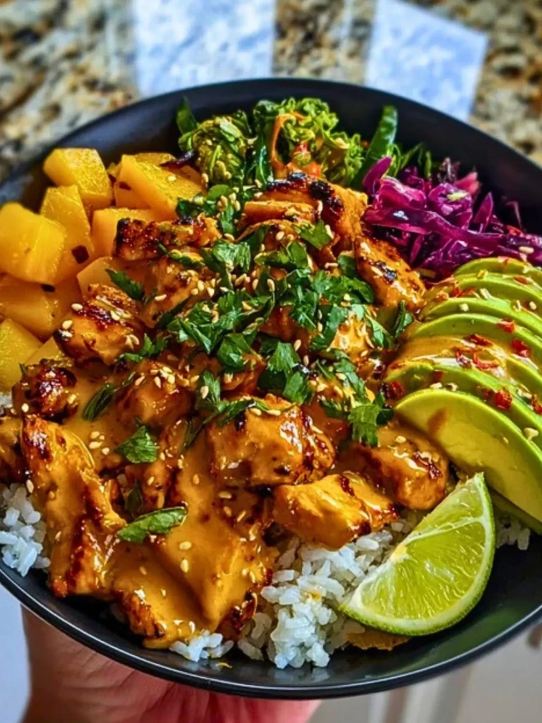 Spicy Thai Peanut Chicken Bowl 2