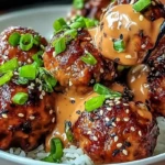 Sticky Korean BBQ Meatballs with Gochujang Glaze 1