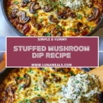 Stuffed Mushroom Dip Recipe Pin 1