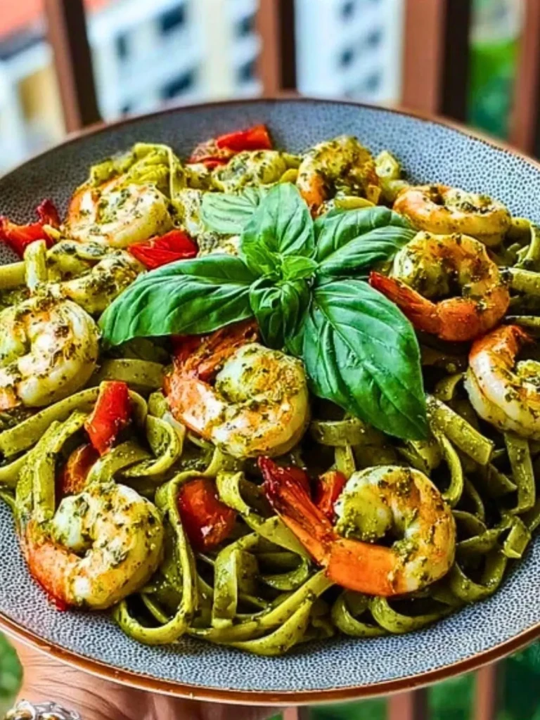 Thai Shrimp Basil Pesto Pasta 2