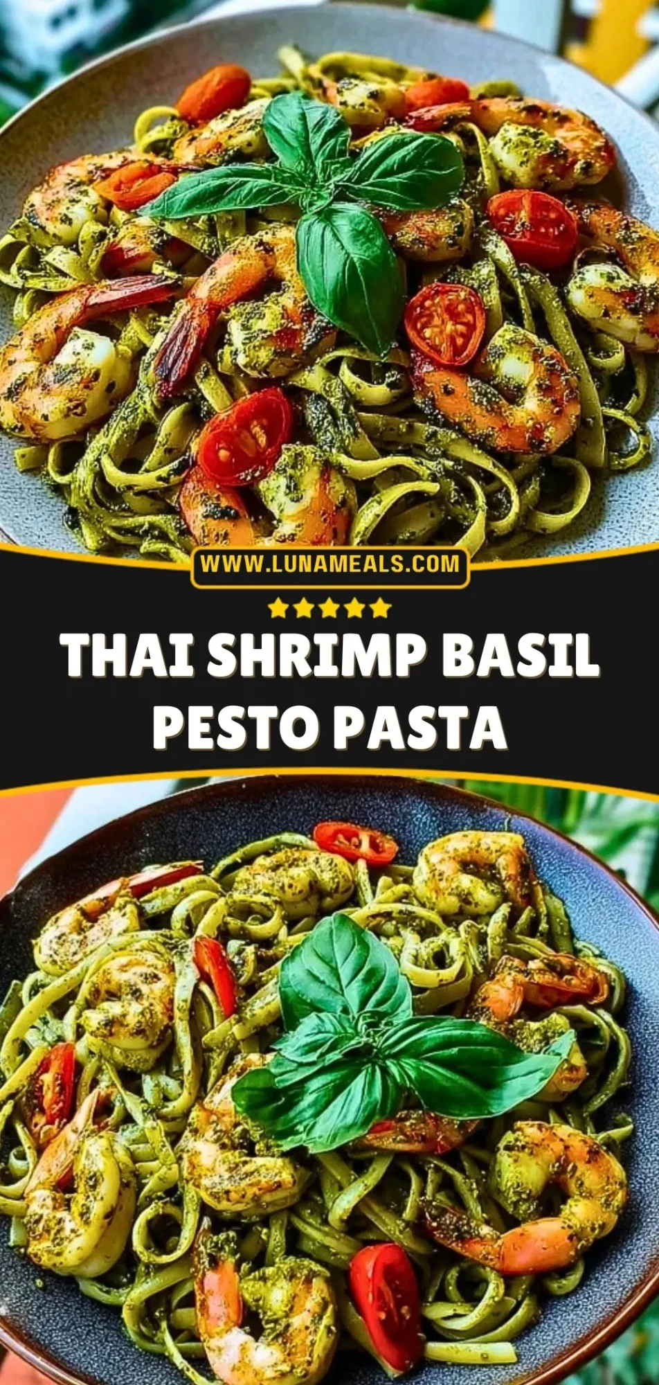 Thai Shrimp Basil Pesto Pasta Pin 2