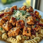 Tuscan Garlic Chicken Bites & Sun-Dried Tomato Cajun Alfredo Pasta 1