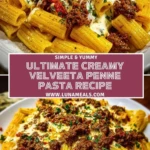 Ultimate Creamy Velveeta Penne Pasta Recipe Pin 1