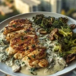 Ultimate Greek Chicken Alfredo Recipe with Crispy Parmesan Broccoli 1