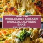 Wholesome Chicken Broccoli Alfredo Bake Pin 1