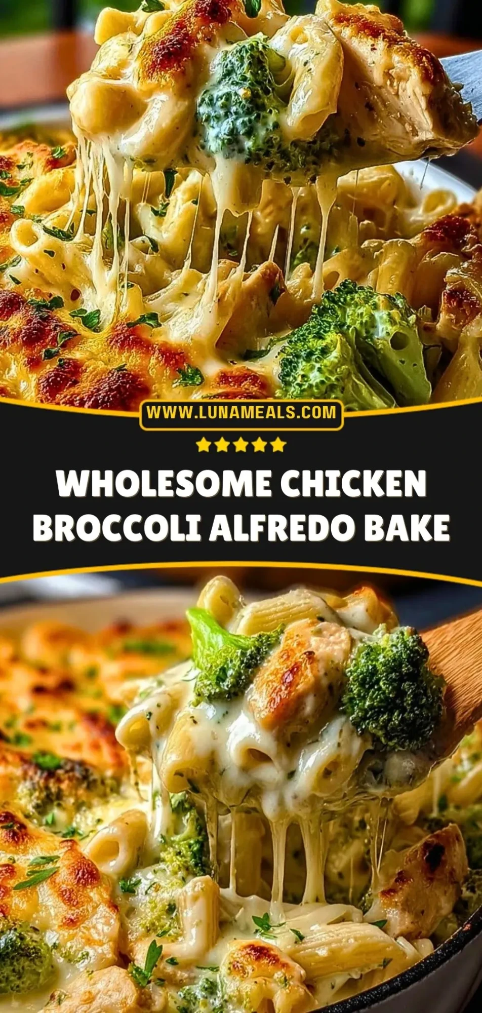 Wholesome Chicken Broccoli Alfredo Bake Pin 2