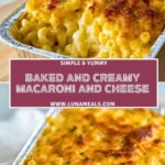 Baked and Creamy Macaroni and Cheese Pin 1