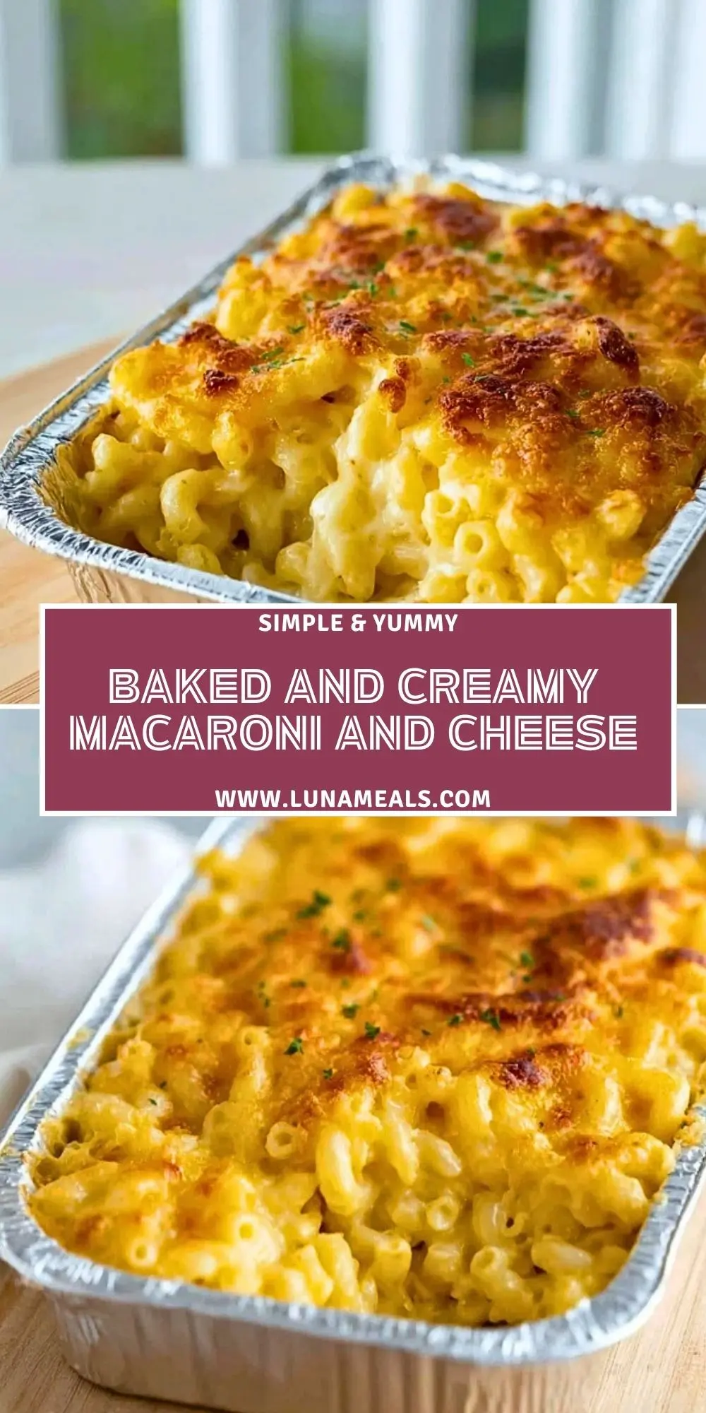Baked and Creamy Macaroni and Cheese Pin 1