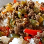 Beef and Pepper Rice Bowls