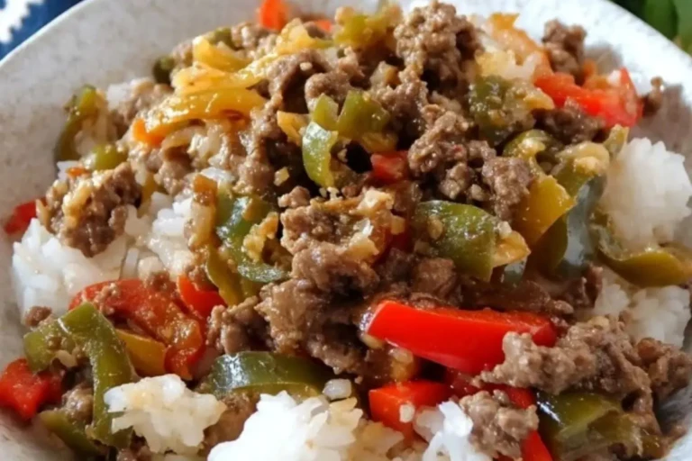 Beef and Pepper Rice Bowls