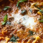 BEST EVER One-Pot Lasagna Soup