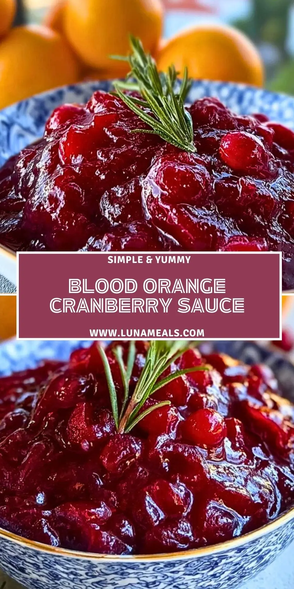 Blood Orange Cranberry Sauce Pin 1