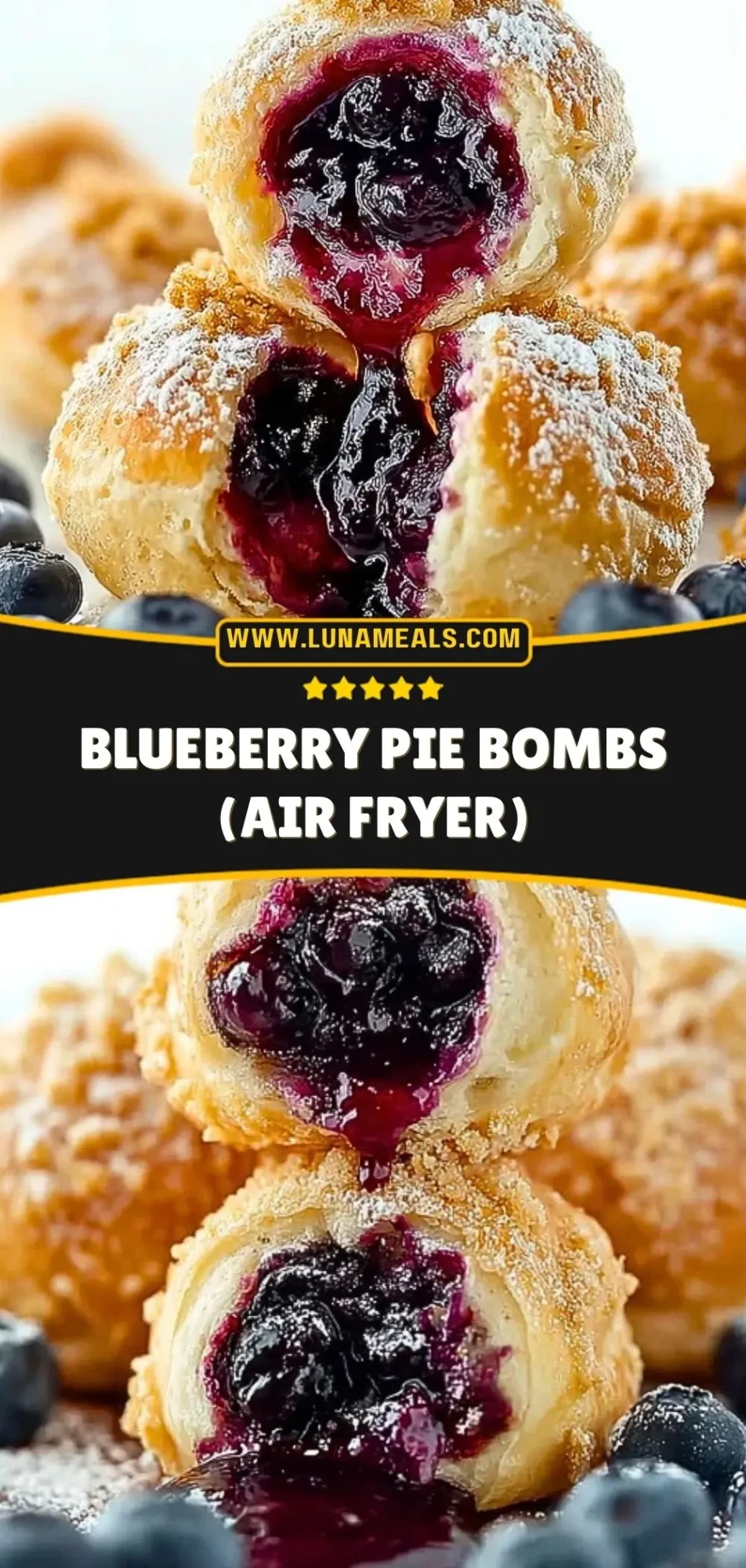 Blueberry Pie Bombs (Air Fryer) Pin 2