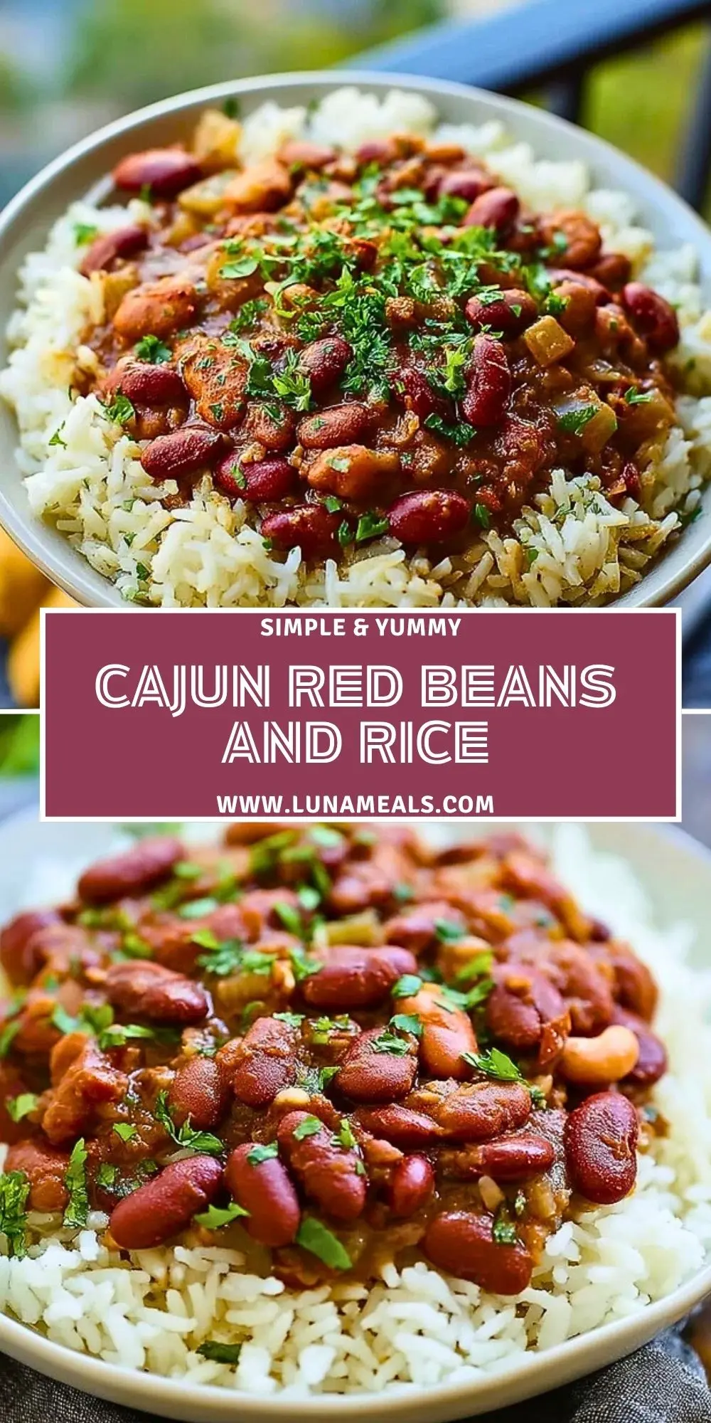 Cajun Red Beans and Rice Pin 1