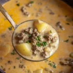 Cheesy Beef and Potato Soup 1