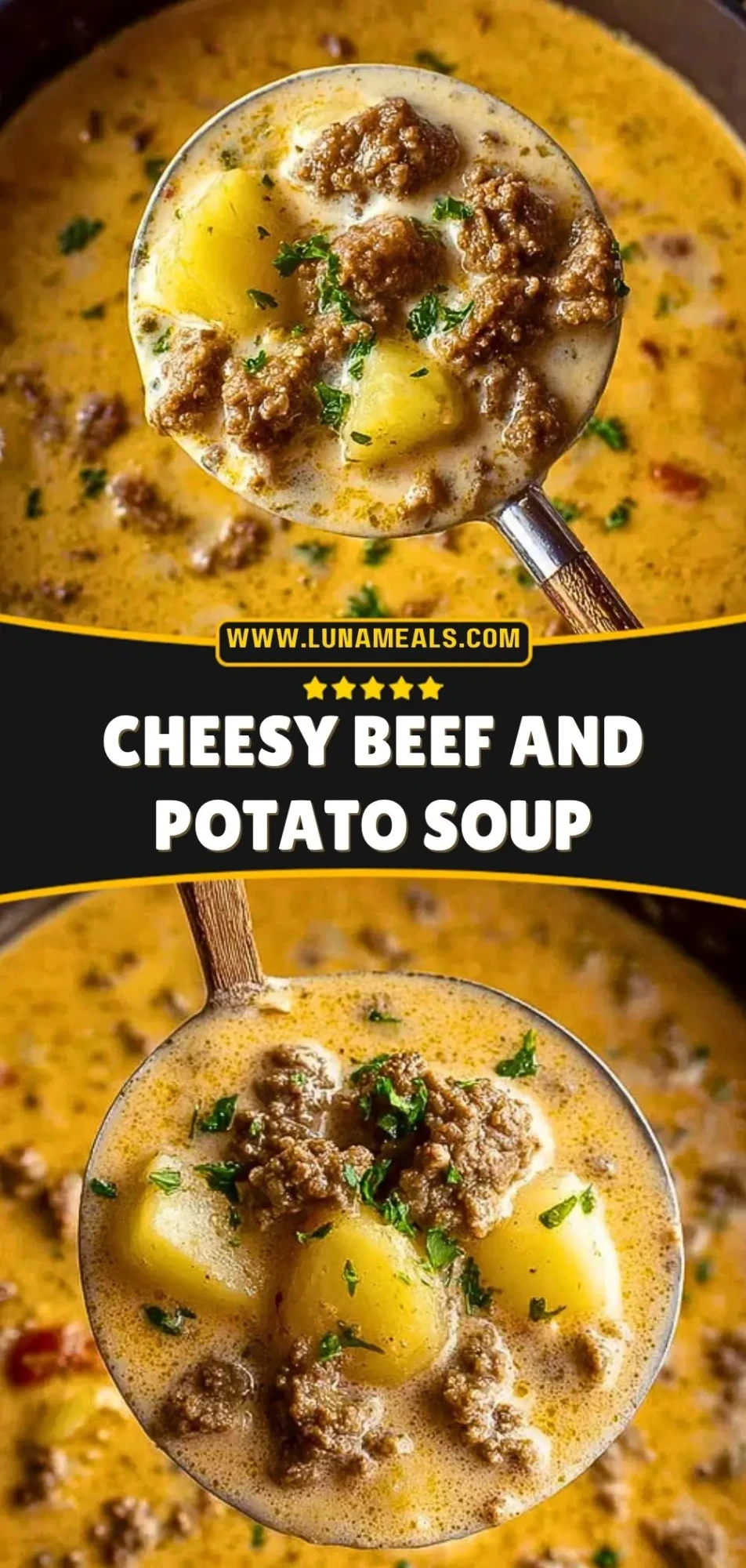 Cheesy Beef and Potato Soup Pin 2