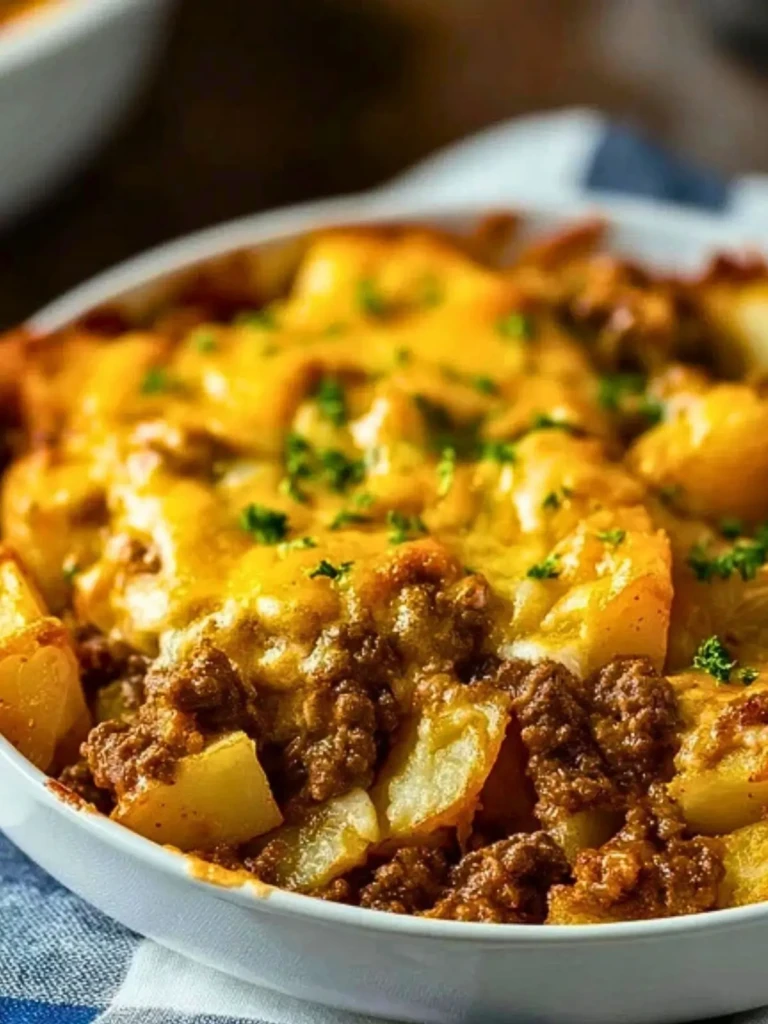 Cheesy Ground Beef and Potato Casserole 2