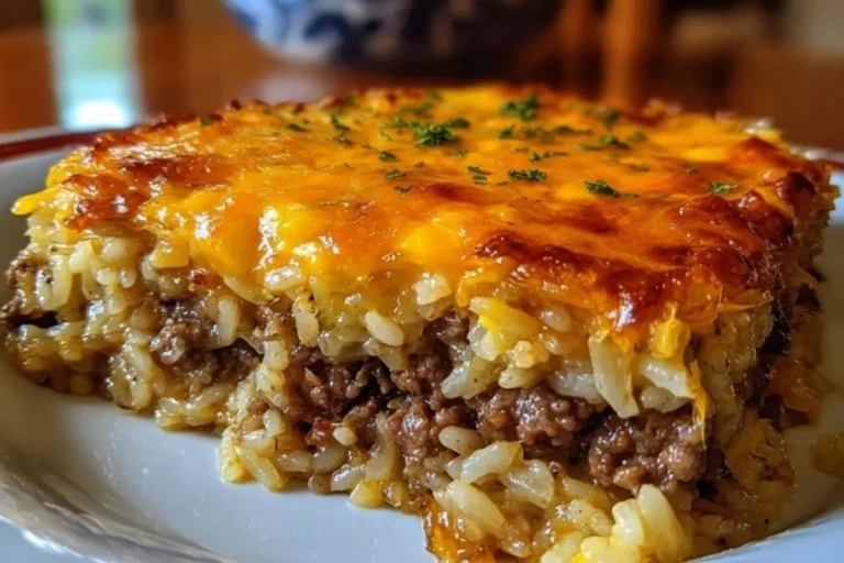 Cheesy Ground Beef and Rice Casserole 1