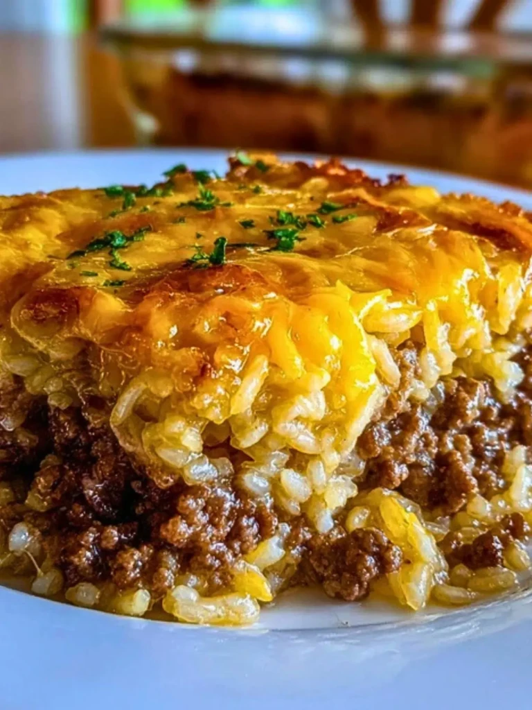Cheesy Ground Beef and Rice Casserole 2