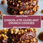 Chocolate Hazelnut Crunch Cookies Pin 1