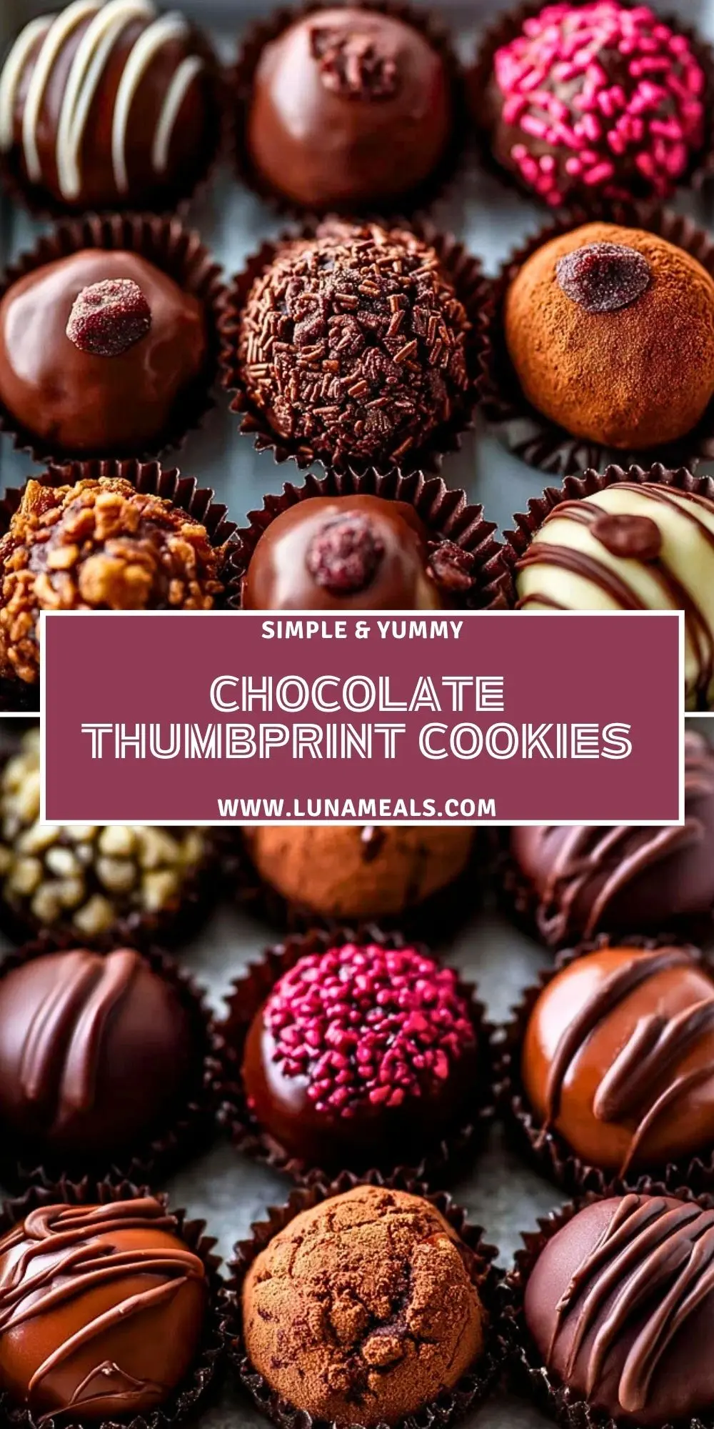 Chocolate Thumbprint Cookies Pin 1