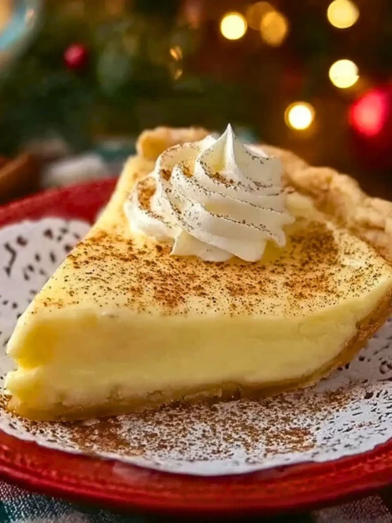 Christmas Eve Cinnamon-Vanilla Creamy Custard Pie (1)