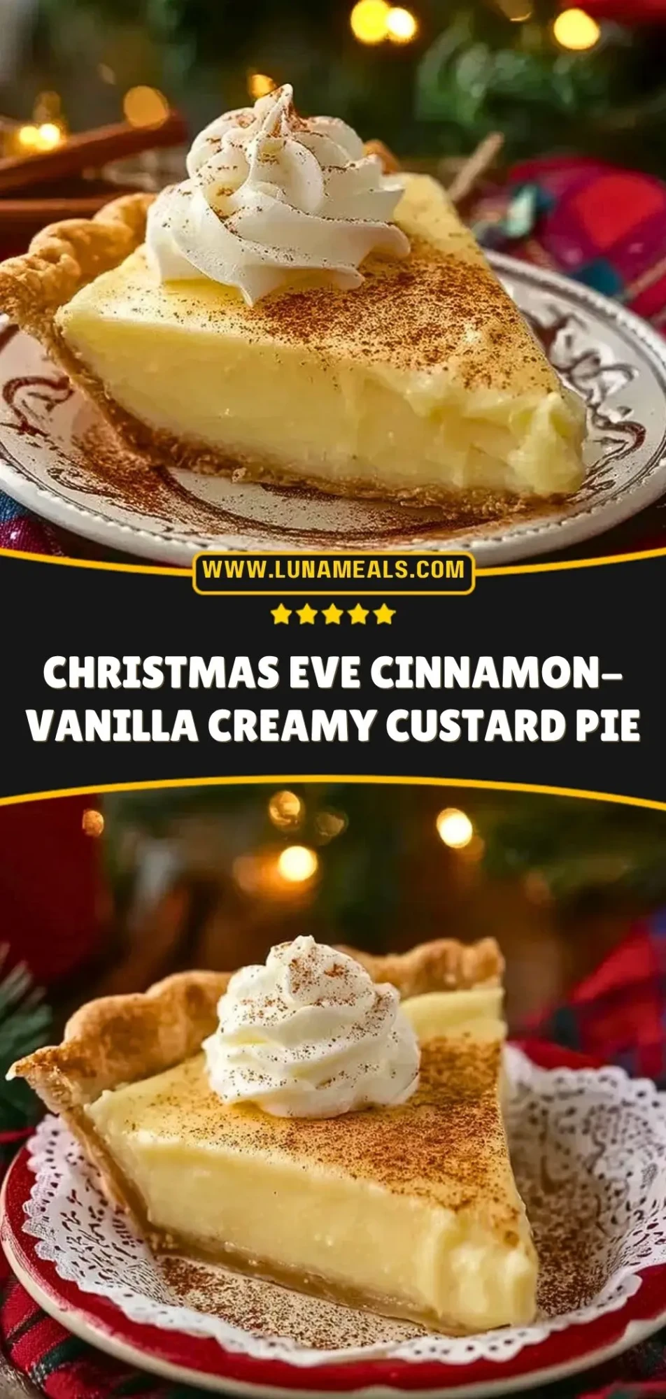 Christmas Eve Cinnamon-Vanilla Creamy Custard Pie (3)