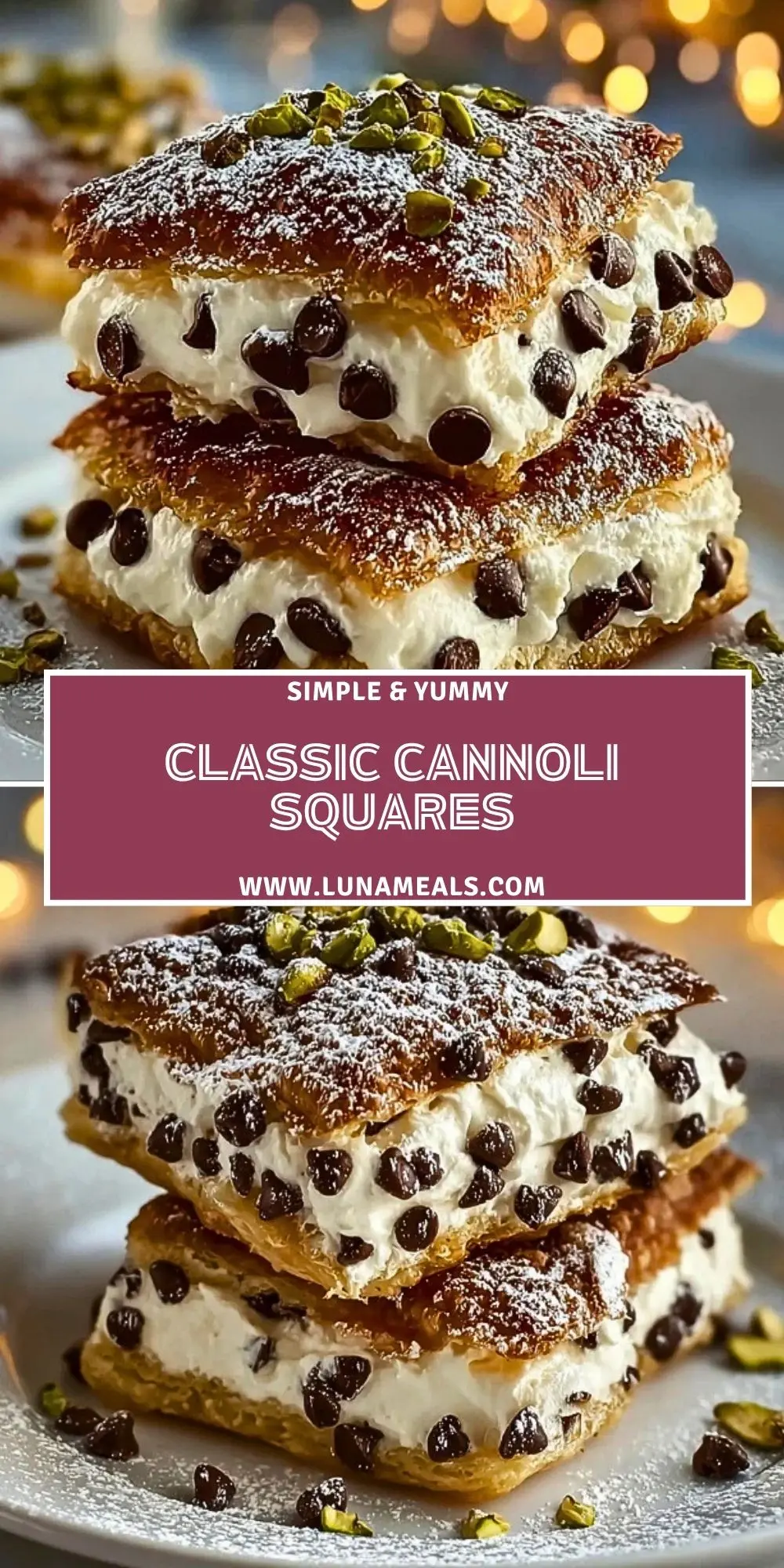 Classic Cannoli Squares Pin 1