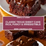 Classic Texas Sheet Cake Rich, Fudgy & Irresistible Pin 1