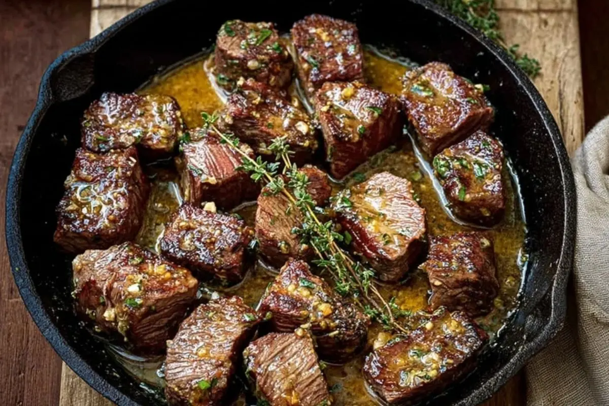 Cowboy Butter Steak Bites